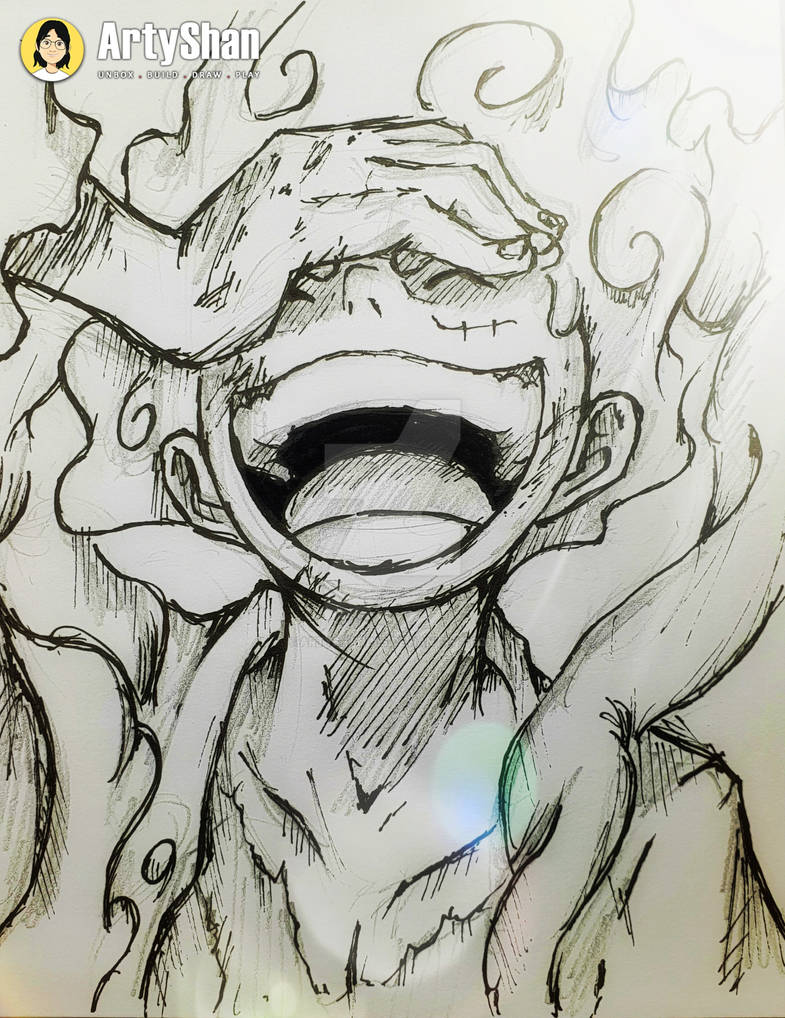 Luffy Gear 5 (One Piece) sketch by artyshandls on DeviantArt