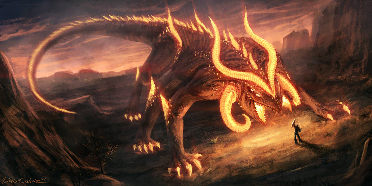 Fire Colossus: Pyrius by DeivCalviz