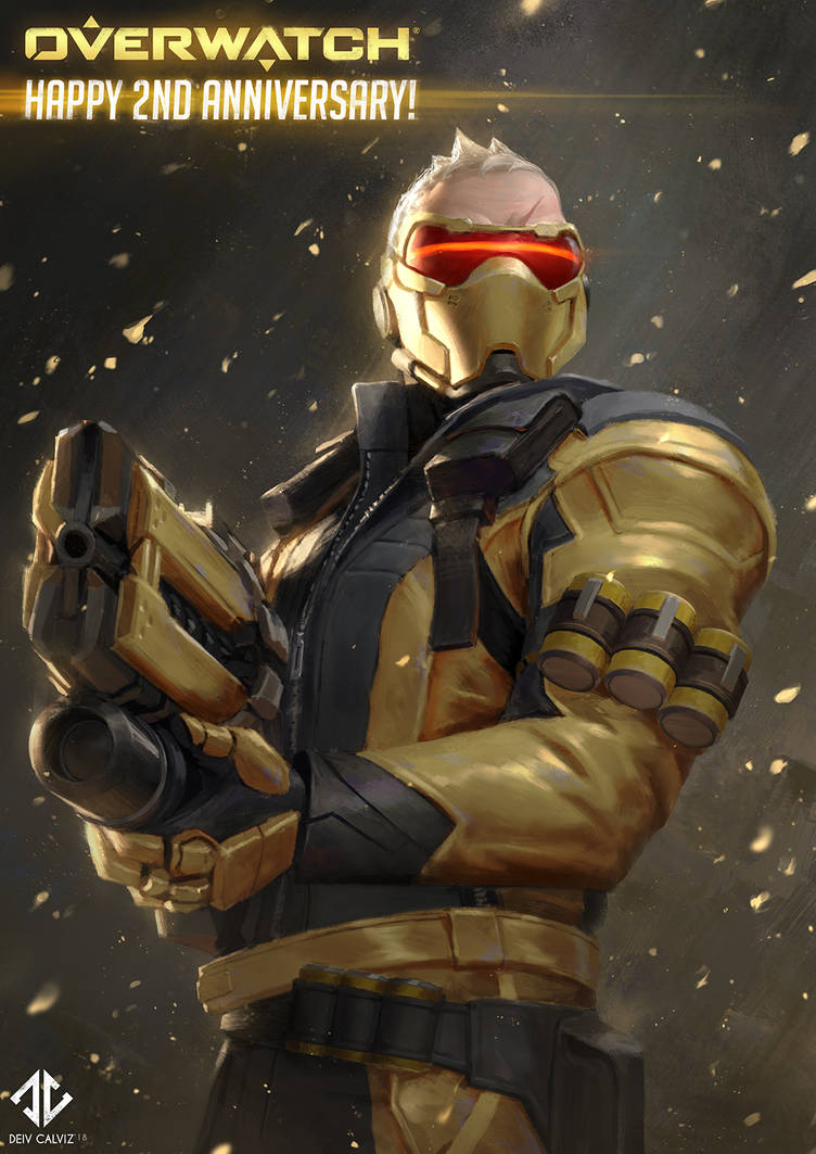 Soldier76 Overwatch - Happy 2nd Anniversary! by DeivCalviz