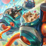 Space Groove Blitzcrank- Splash Art LoL
