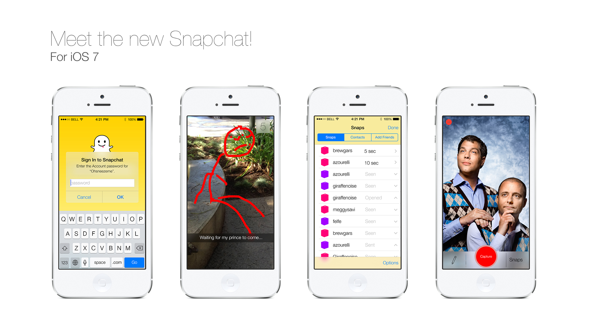 Download Snapchat Redesign Concept For Ios 7 By Ohsneezeme On Deviantart