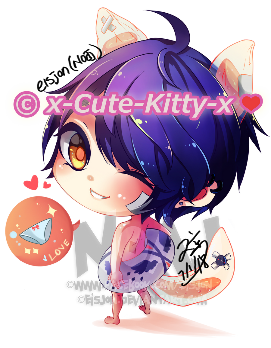 Commission :x-Cute-Kitty-x (Blue) by eisjon