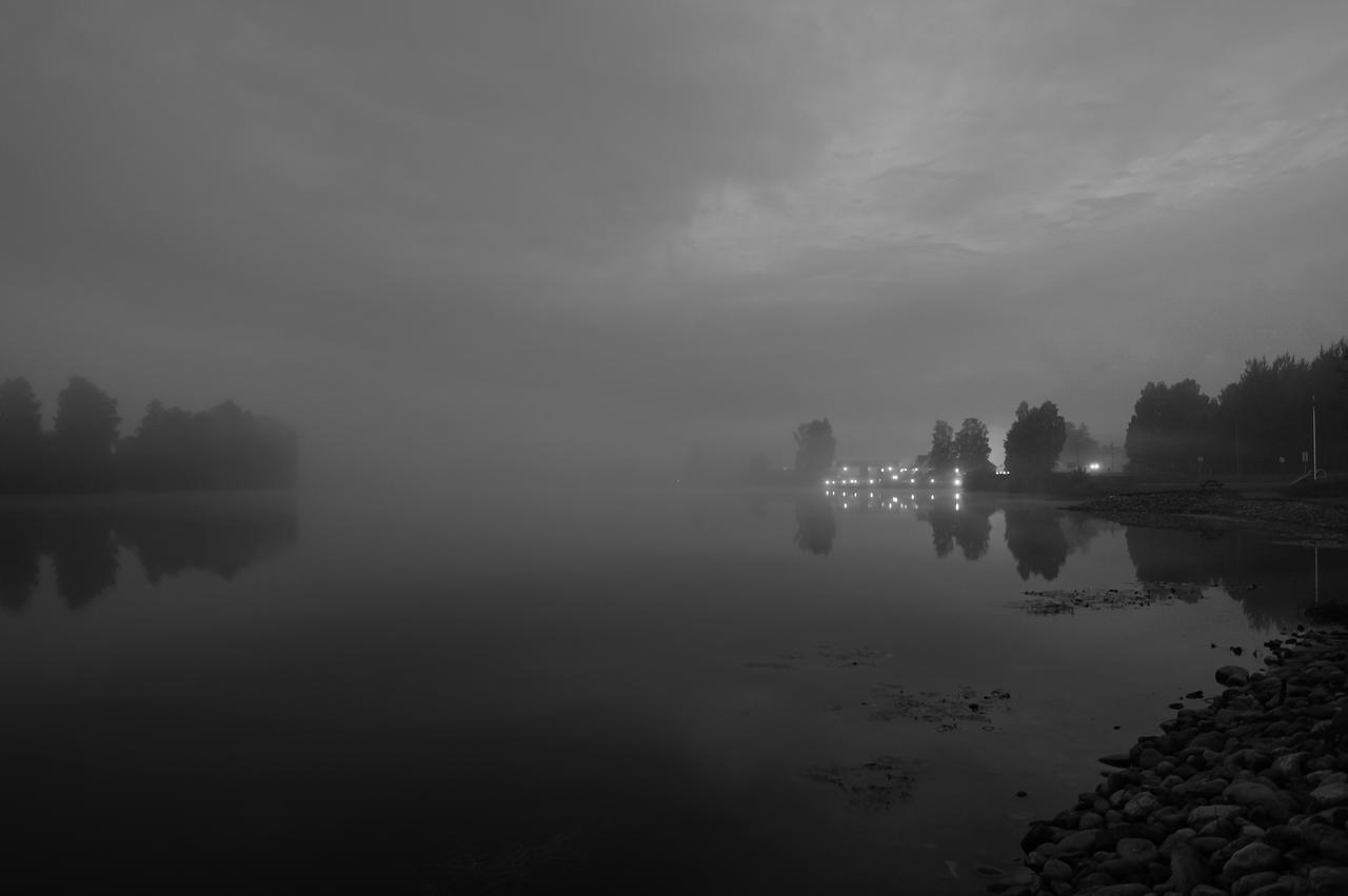 Foggy lake