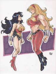 Wonder Woman and Wonder Girl by Dogsupreme