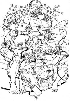 4 boys sleepover commission