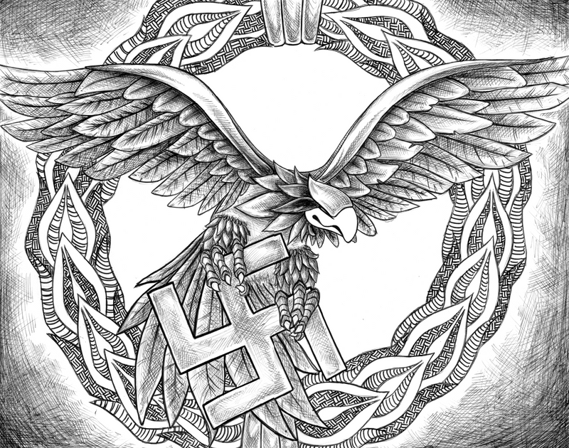Как нарисовать свастику. Символ третьего рейха Орел. Немецкий Орел со свастикой Люфтваффе.
