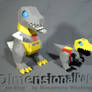 Transformers Dinobot velociraptor Slash cardmodel