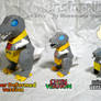 Grimlock in 4 cardmodel forms