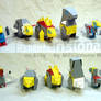 Transformers Dinobots micro variant cardmodels