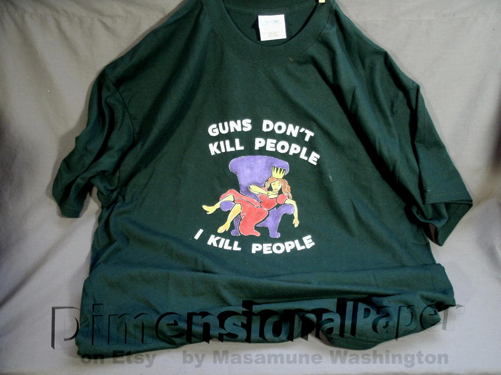 Red Queen on green T-shirt