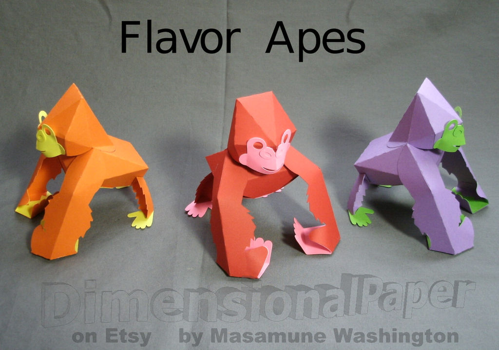 Flavor Apes set of 11cm cardmodels
