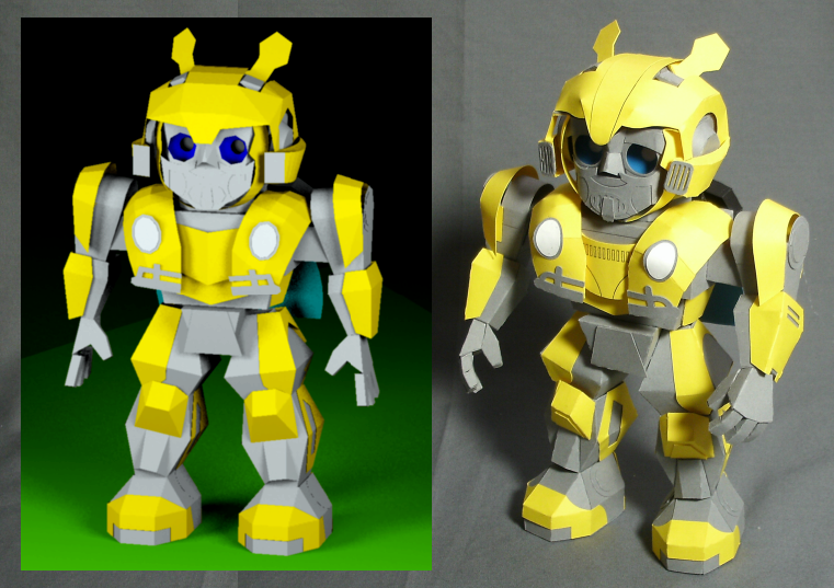 2018 movie chibi Bumblebee cardmodel