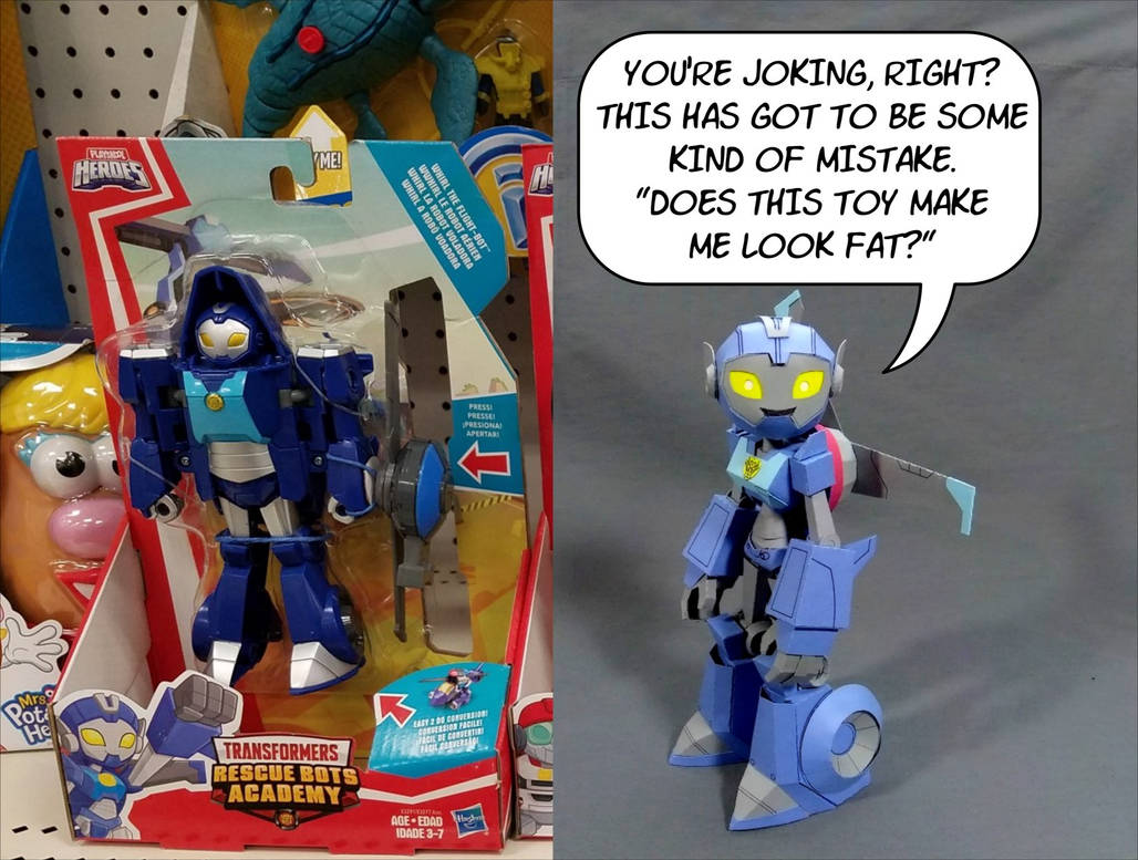 RBA Whirl cardmodel and Playskool toy comparison by Masamune-Washington ...
