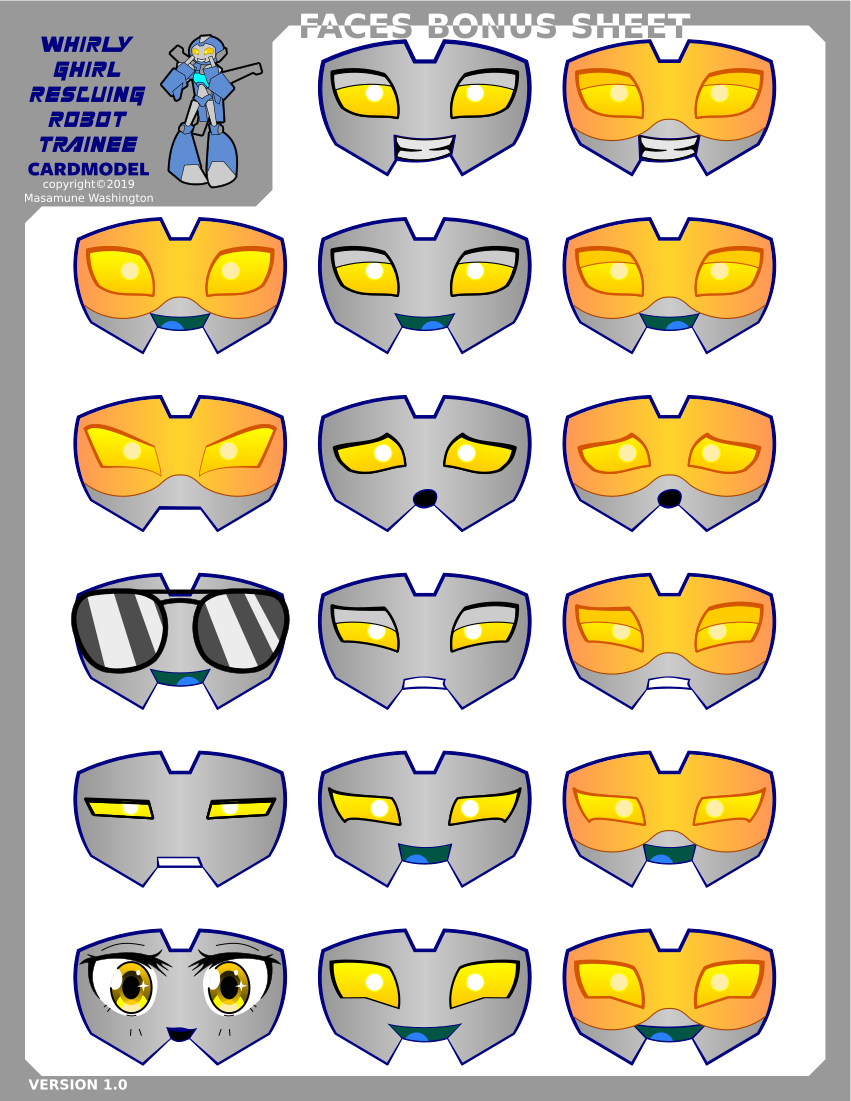 WHIRLY GHIRL kit alternate faces page