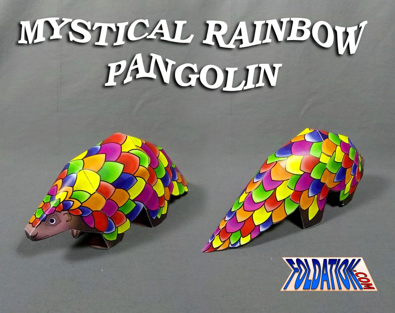 Mystical Rainbow Pangolin cardmodel