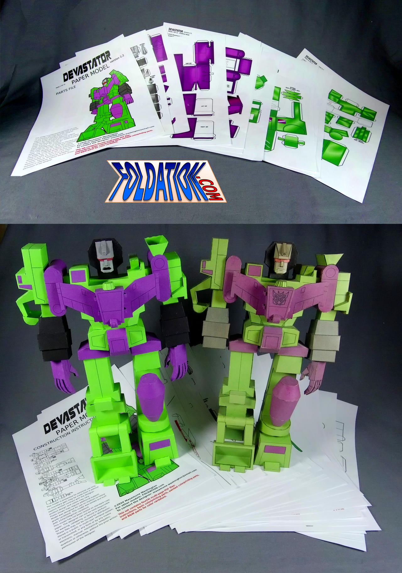 Devastator cardmodel with new textures