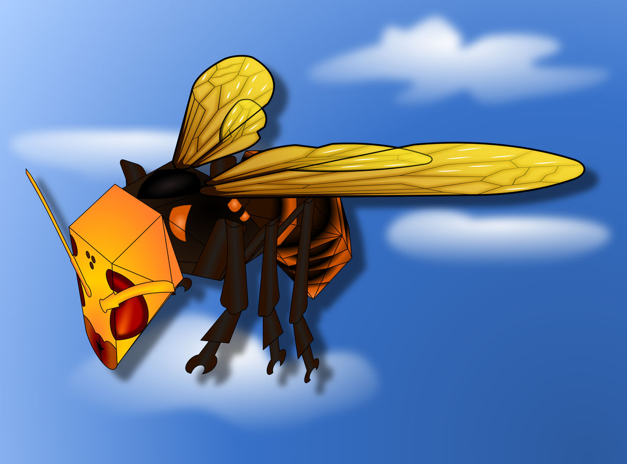 Giant Asian Hornet vector illustration