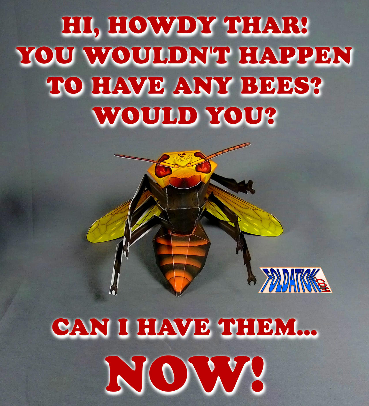 Giant Asian Hornet cardmodel