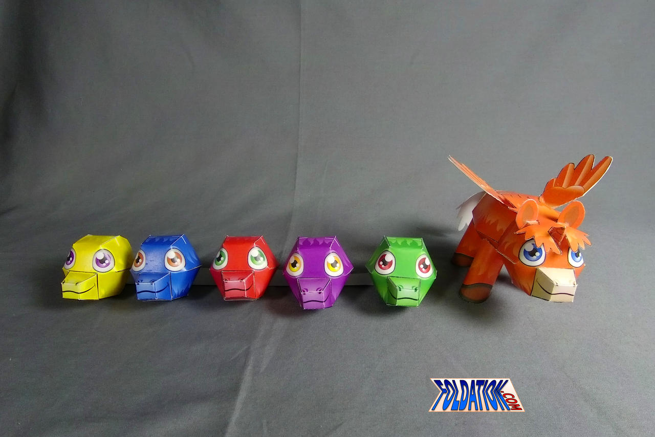 fluffypony cardmodel primary color set