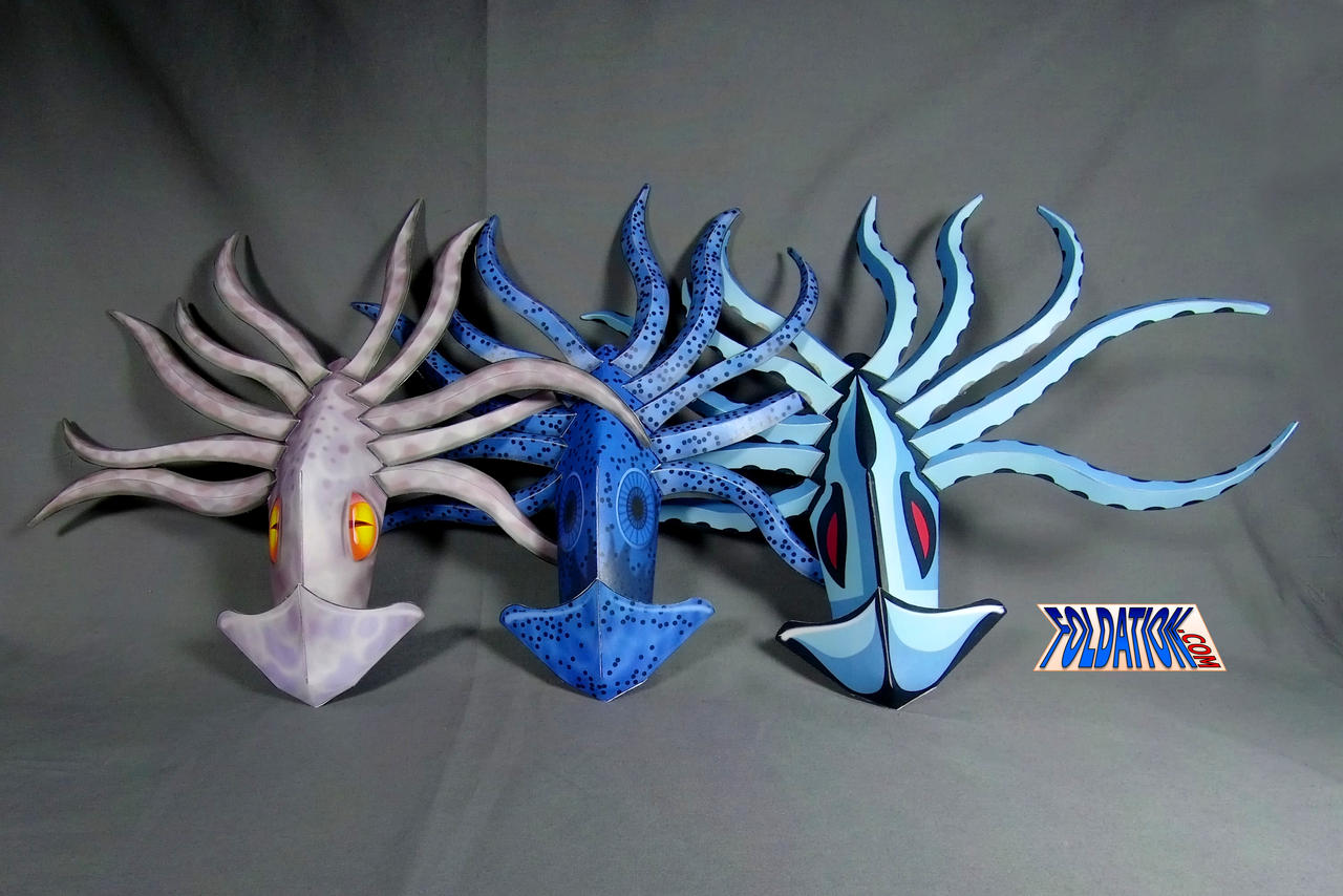 Kraken cardmodel set