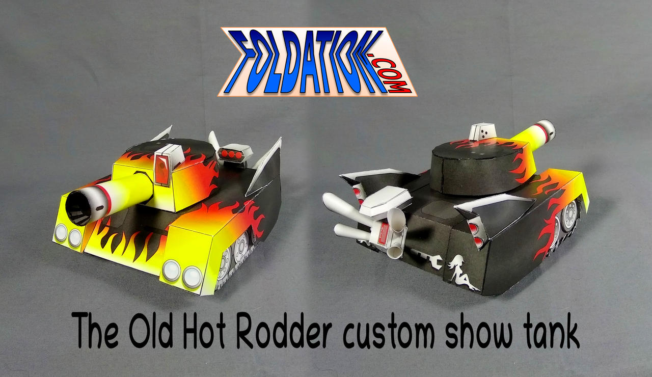 All-terrain hotrod custom tank cardmodel