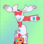 MechAthena stands on her head