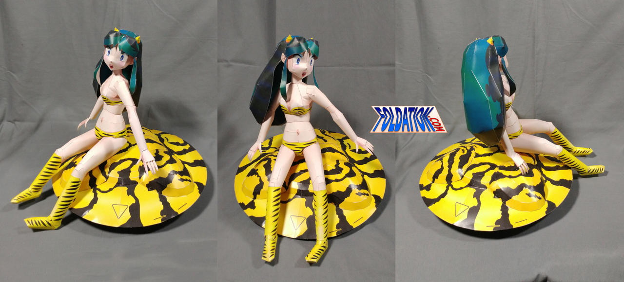 Lum Invader cardmodel anime colors
