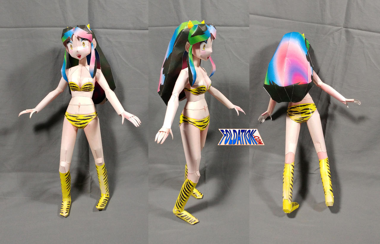 Lum Invader cardmodel manga colors