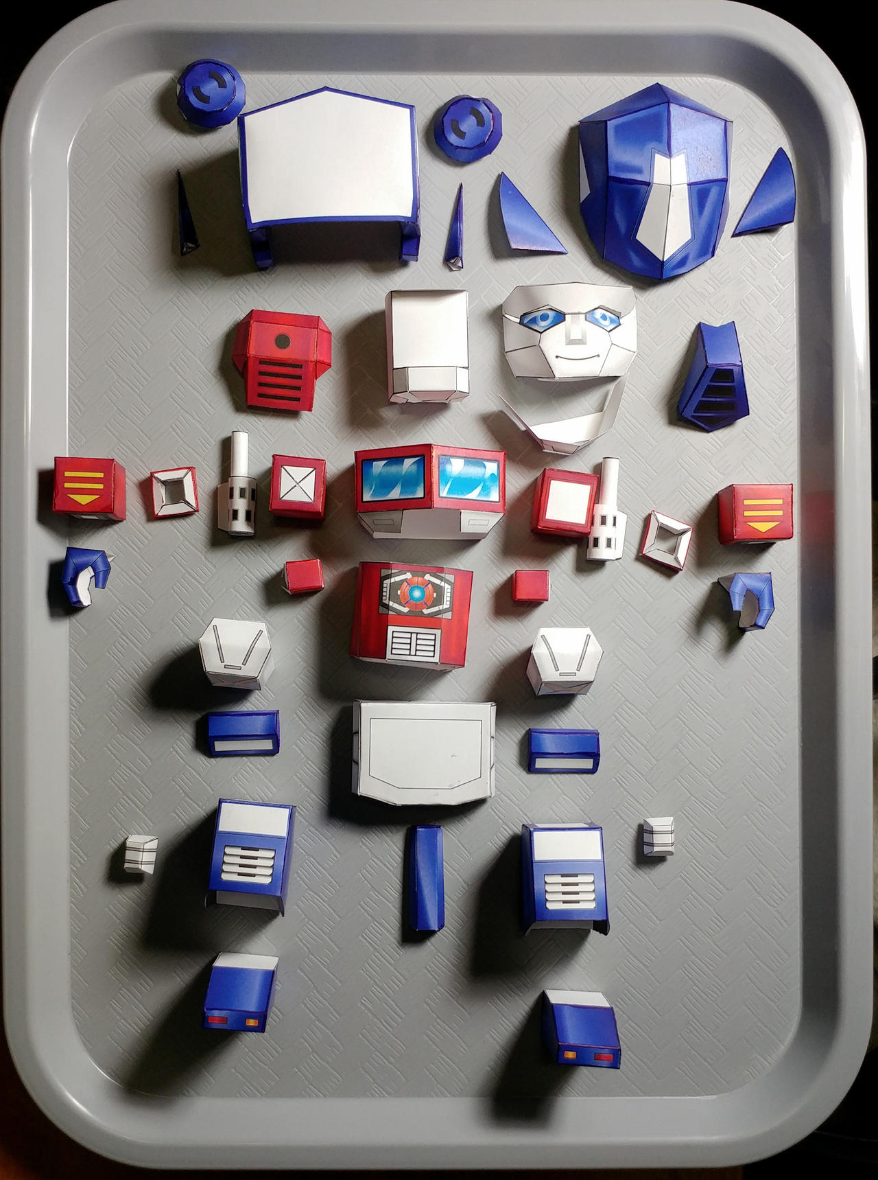 SD Optimus cardmodel parts