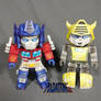 SD Optimus and Bumblebee cardmodels
