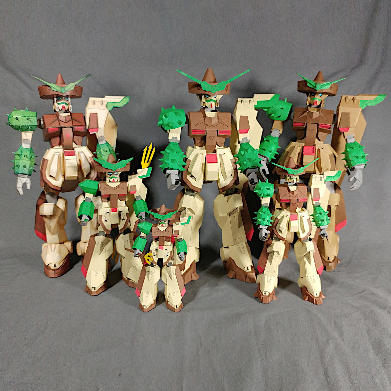 Tequila Gundam group ver1, ver2, and ver2b