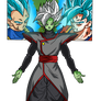 Gattai Zamasu vs. Goku and Vegeta