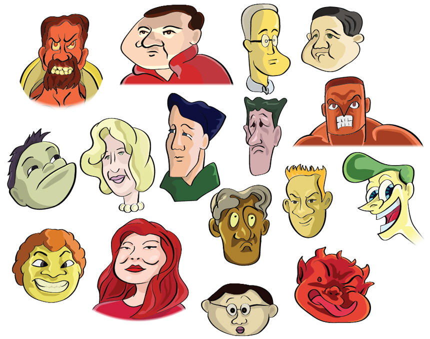 random Cartoon Faces by eddygordo37 on DeviantArt