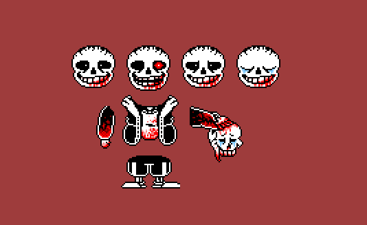 Undertale Sans battle sprite sheet by flambeworm370 on DeviantArt