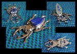 Silver and Lapis Lazuli Stag Beetle Buckle2