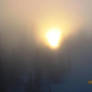 Beautifull foggy sun