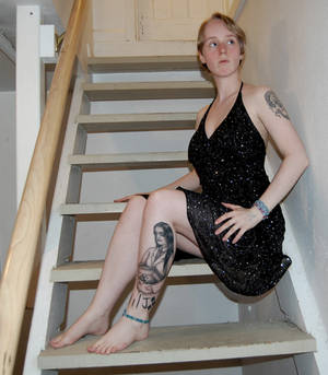 Tattoos. Dress. Girl.