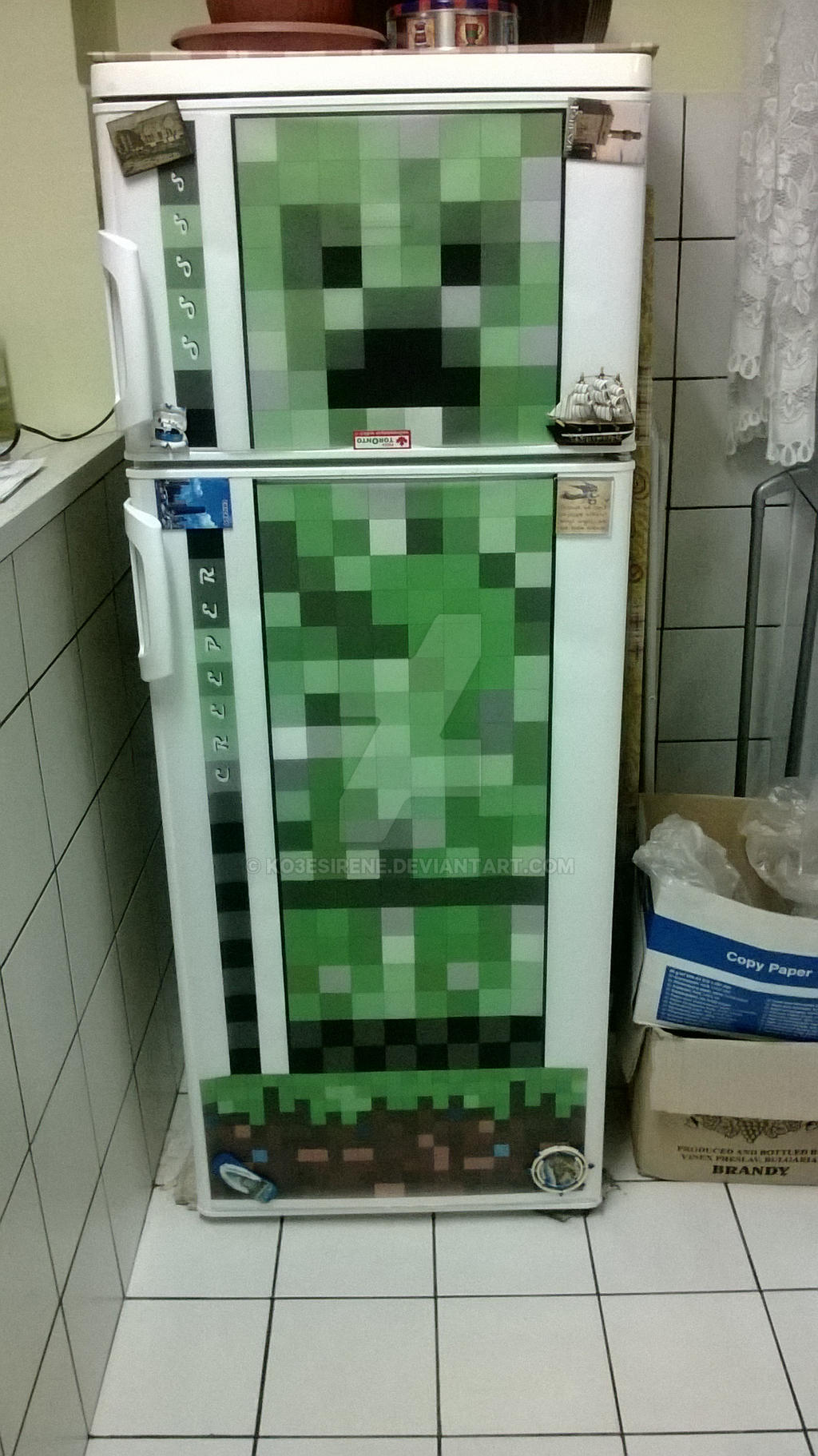 Creeper fridge 1 by ko3esirene on DeviantArt