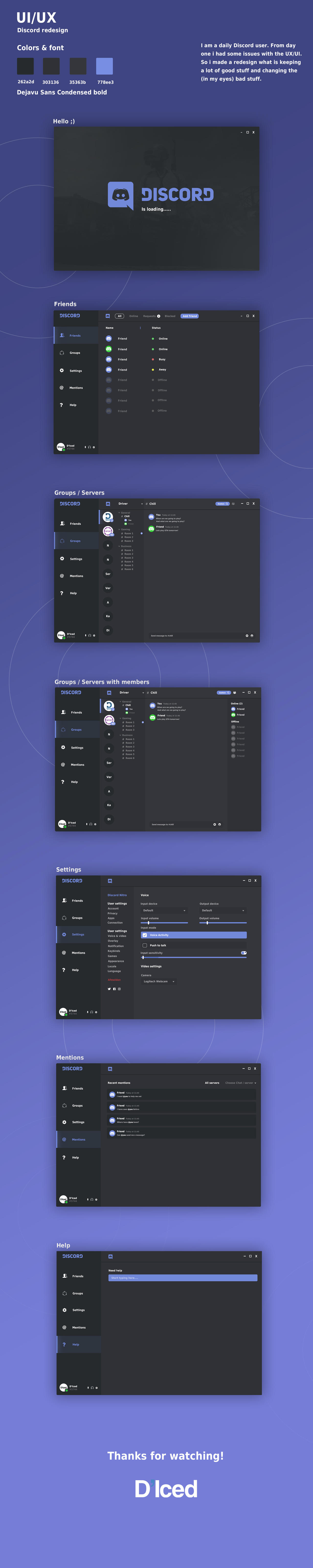 DISCORD Redesign | UX / UI by LifeSaber on DeviantArt