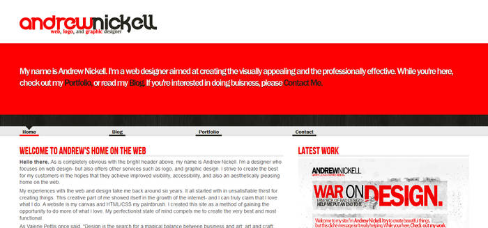 AndrewNickell.com Web Design