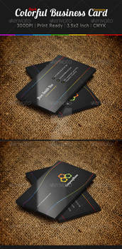 Colorful dark business card Template