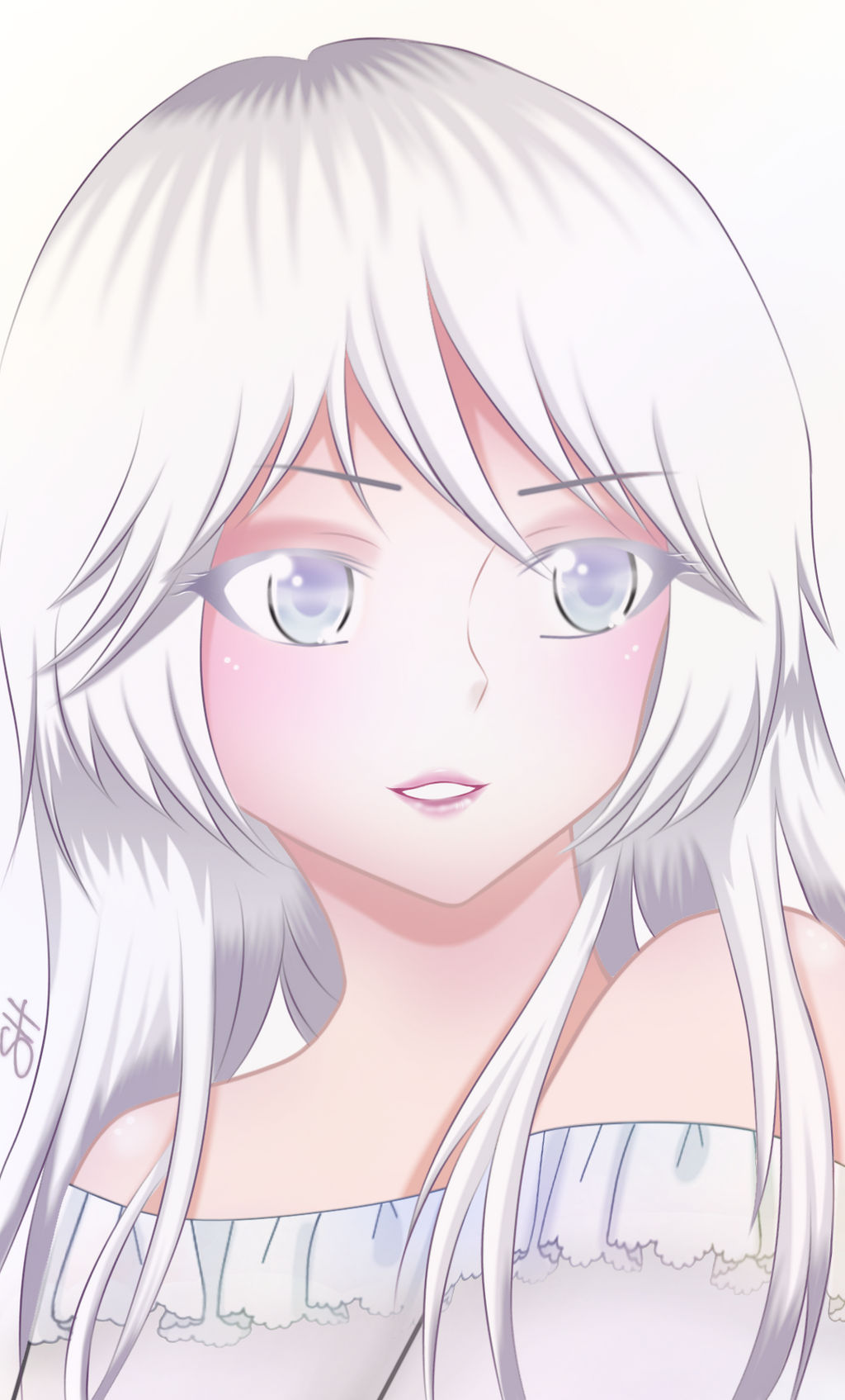 Anime girl OC (white Hair grey Eyes) by Lerowa on DeviantArt See more ideas about boy with white hair, anime, anime boy. Anime girl OC (white Hair grey Eyes) by Lerowa on DeviantArt