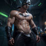 Create a surreal Justice League Batman character, 