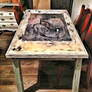 Decoupage dinning table Picasso decoupage