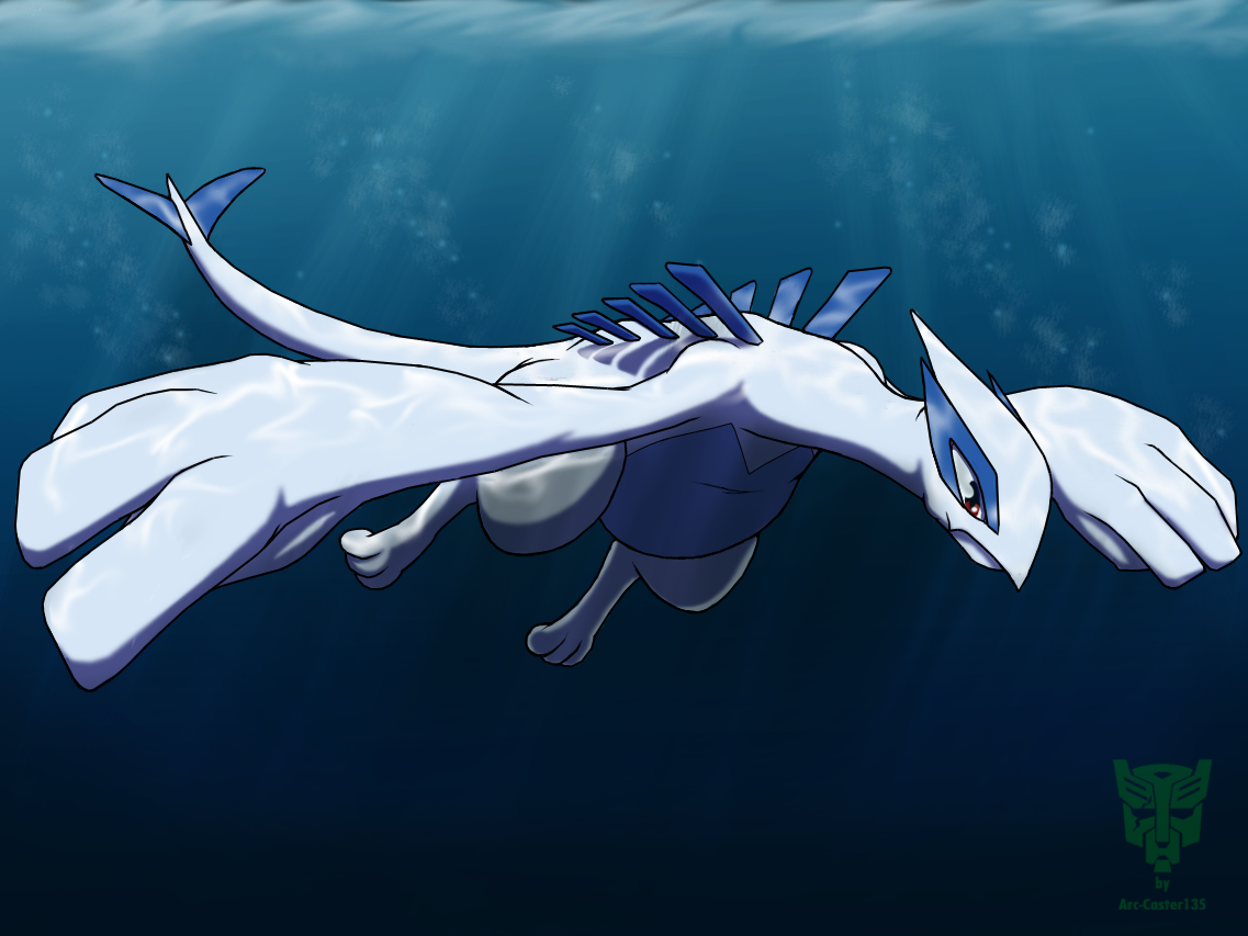 Johto Route 40: Lugia by Arc-Caster135 on DeviantArt