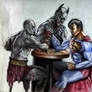 Kratos vs Superman Sketch