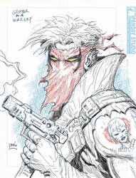 Grifter Sketch inked with color