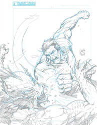 Monster fight old sketch