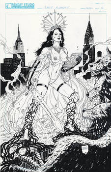 Lady Alchemy front cover inked