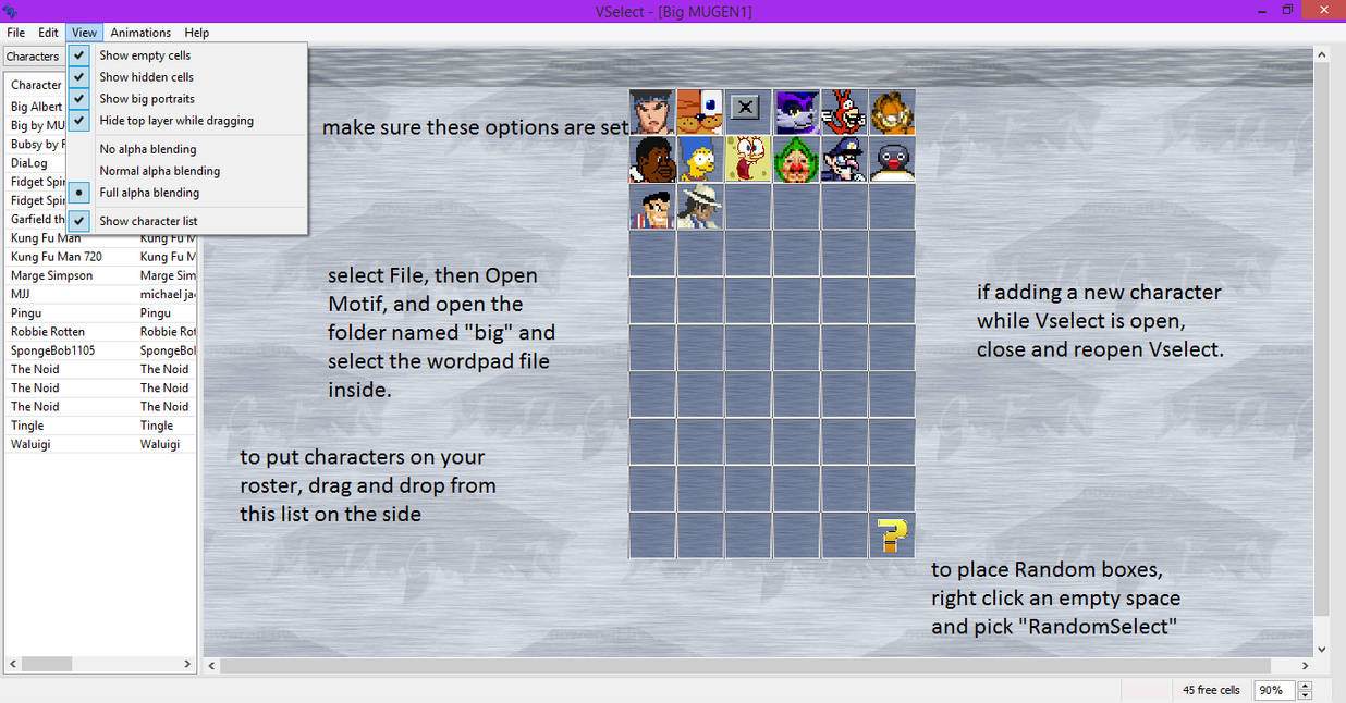 Vselect Download Simplified Vselect (MUGEN) Guide by NoidAvoid123 on DeviantArt
